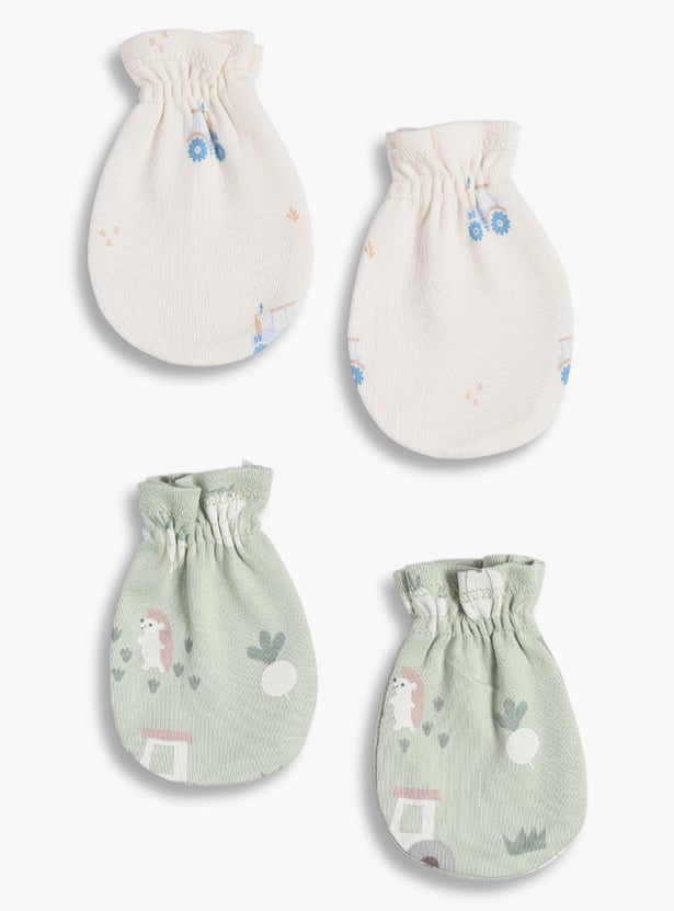 FS MINI KLUB Boys Printed Mittens - Pack of 2