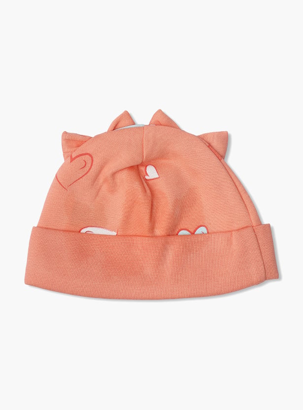 FS MINI KLUB Girls Printed Caps Pack of 2