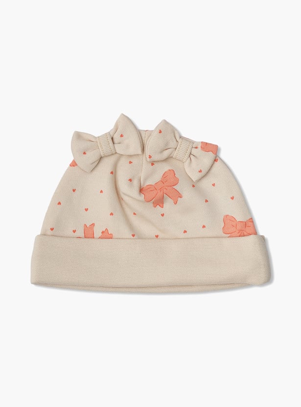 FS MINI KLUB Girls Printed Caps Pack of 2