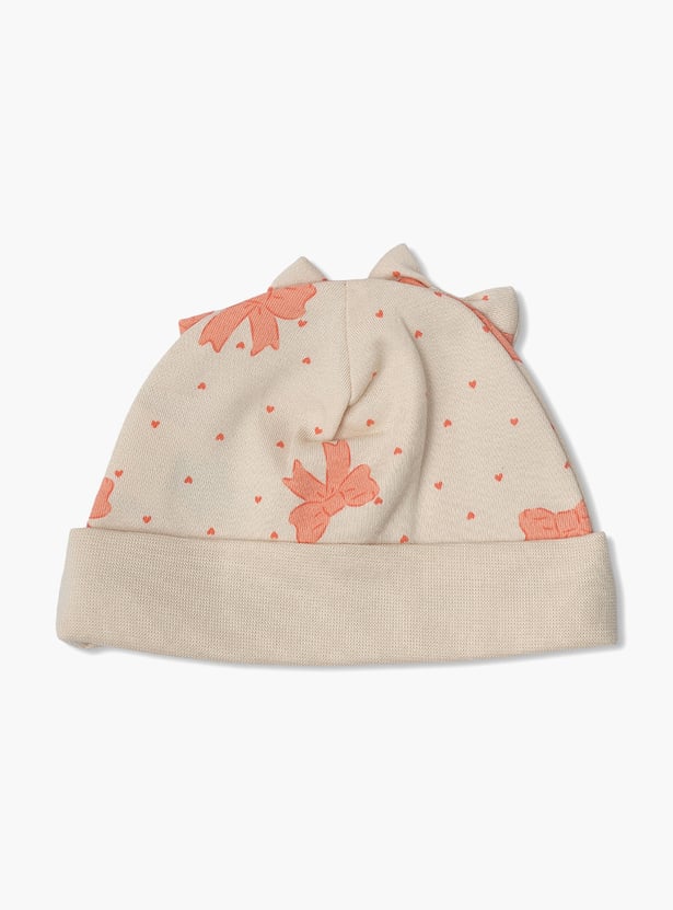 FS MINI KLUB Girls Printed Caps Pack of 2