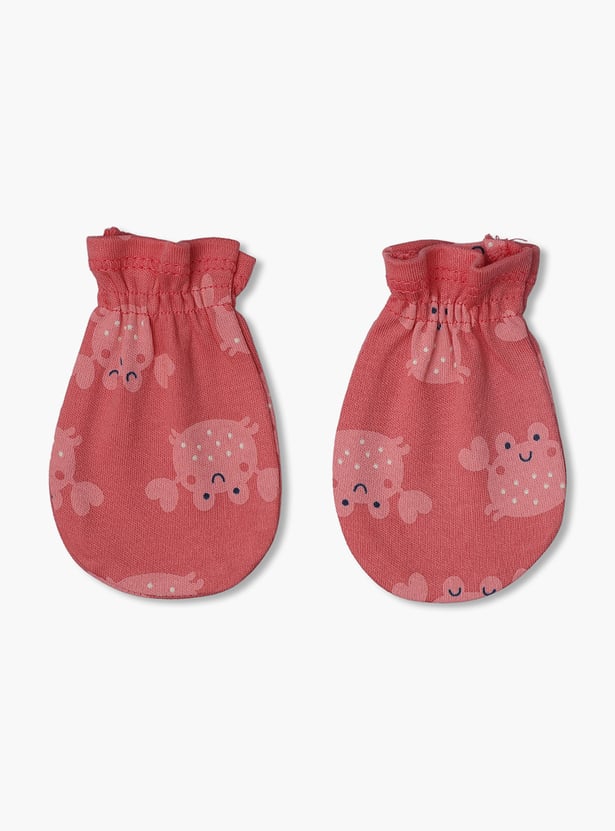 FS MINI KLUB Girls Printed Mittens - Pack of 2