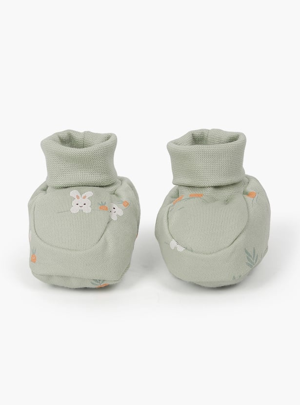 FS MINI KLUB Girls Printed Booties Pack of 2