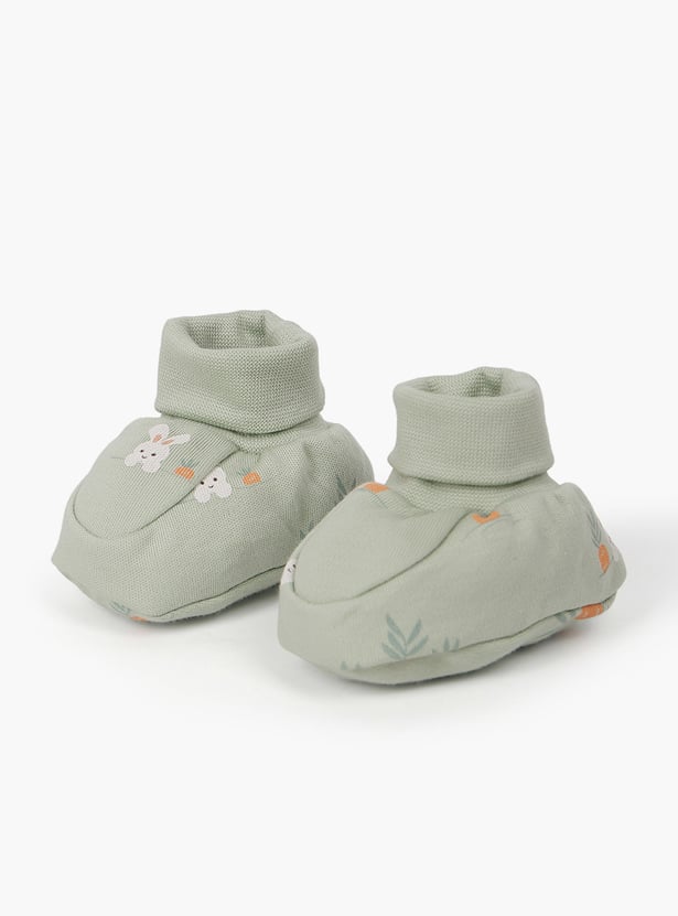 FS MINI KLUB Girls Printed Booties Pack of 2