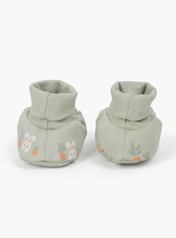 FS MINI KLUB Girls Printed Booties Pack of 2