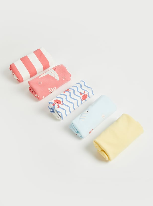 FS MINI KLUB Girls Assorted Wash Cloth - Pack of 5