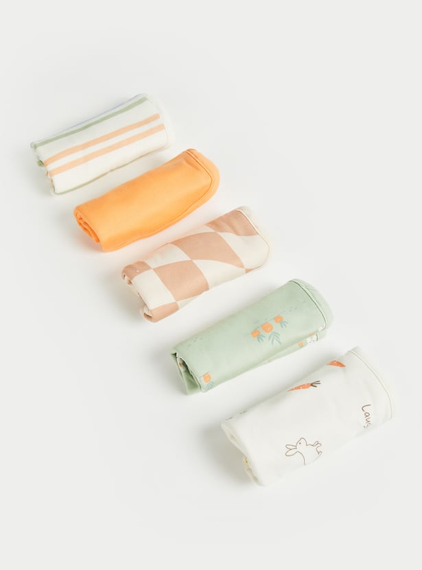 FS MINI KLUB Assorted Face Towel - Pack of 5