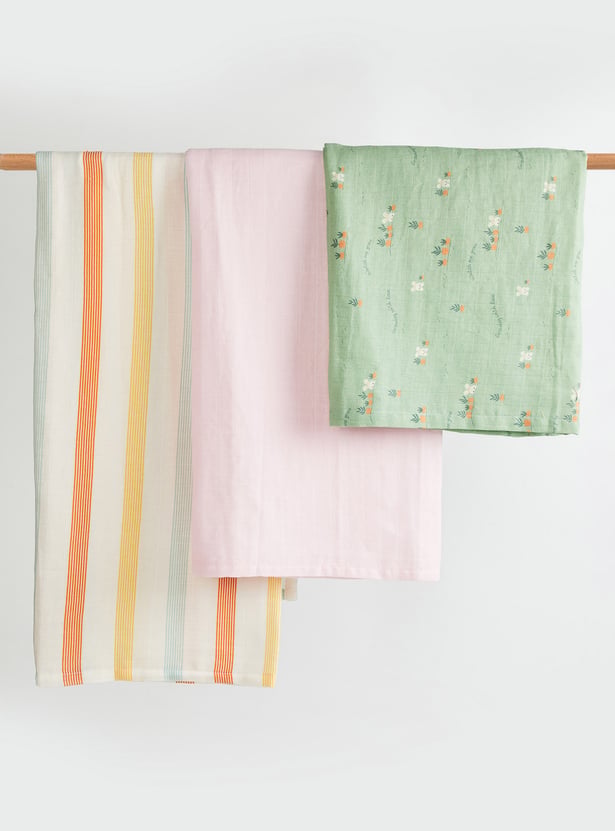 FS MINI KLUB Kids Assorted Swaddle - Pack of 3
