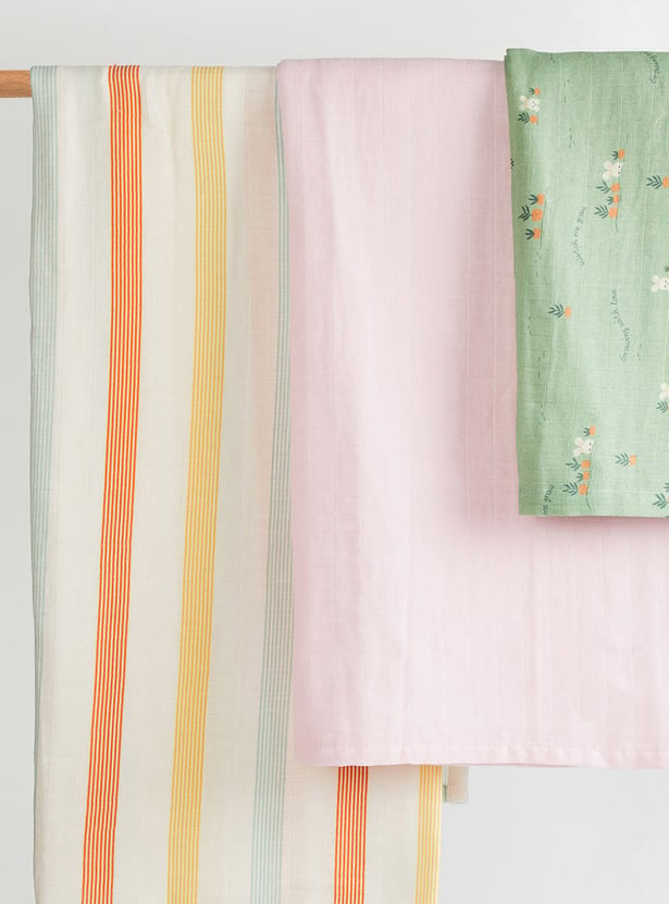 FS MINI KLUB Kids Assorted Swaddle - Pack of 3