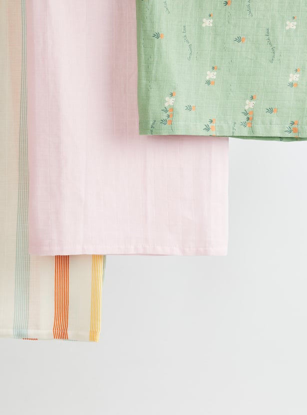 FS MINI KLUB Kids Assorted Swaddle - Pack of 3