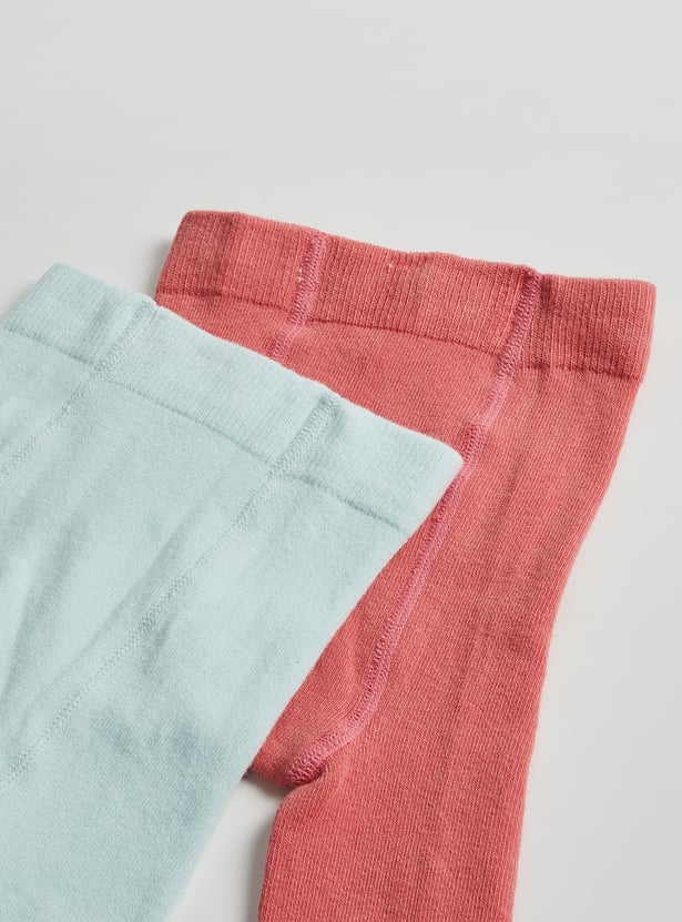 FS MINI KLUB Girls Solid Leggings - Pack of 2
