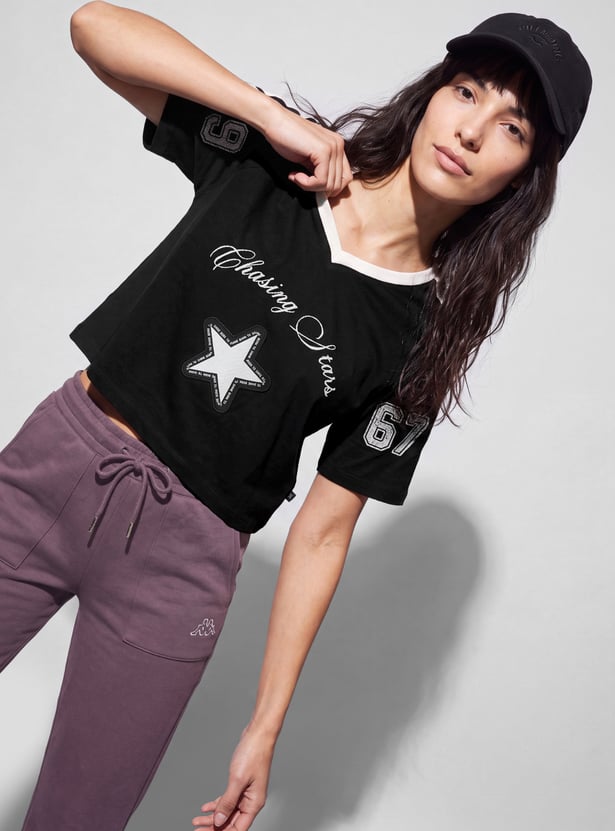 KAPPA Graphic Print Crop T-shirt