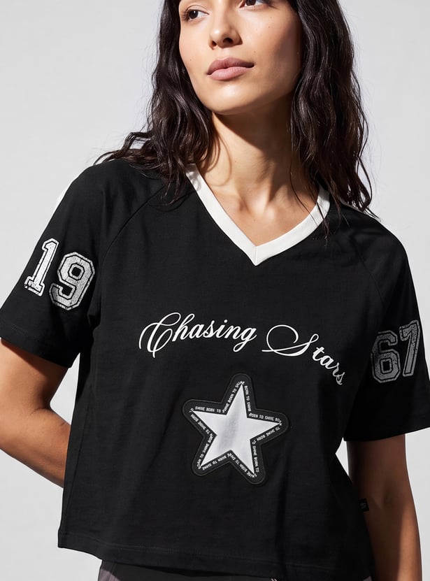 KAPPA Graphic Print Crop T-shirt