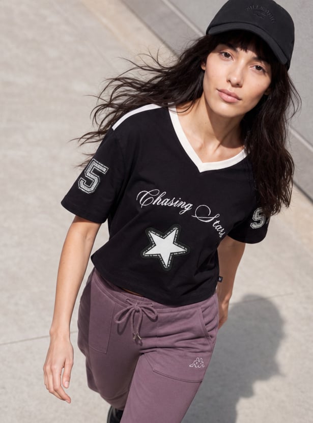 KAPPA Graphic Print Crop T-shirt