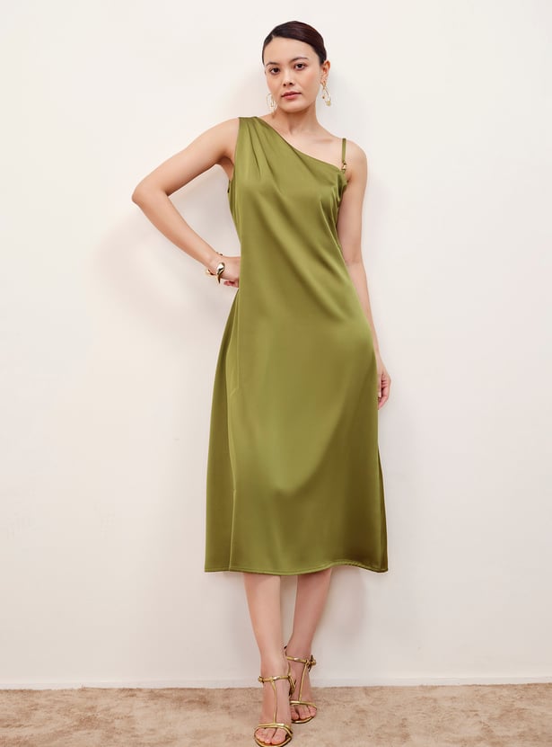 AND One-Shoulder Midi Dress