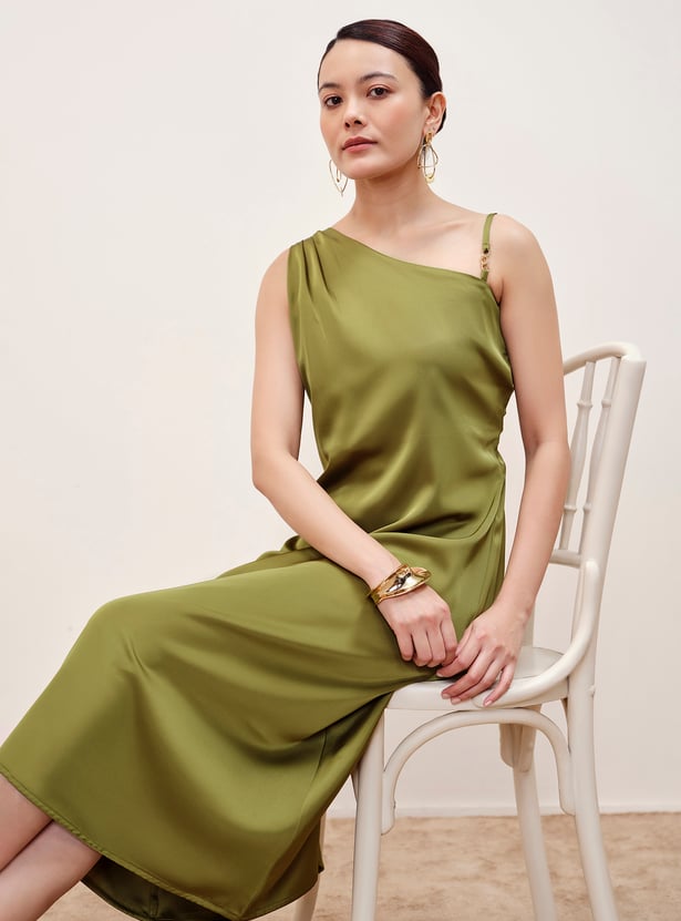 AND One-Shoulder Midi Dress