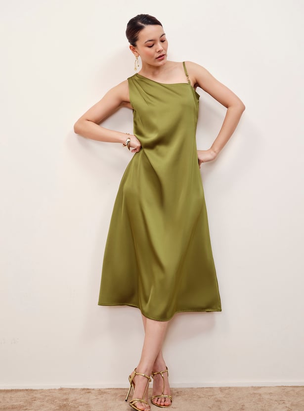 AND One-Shoulder Midi Dress