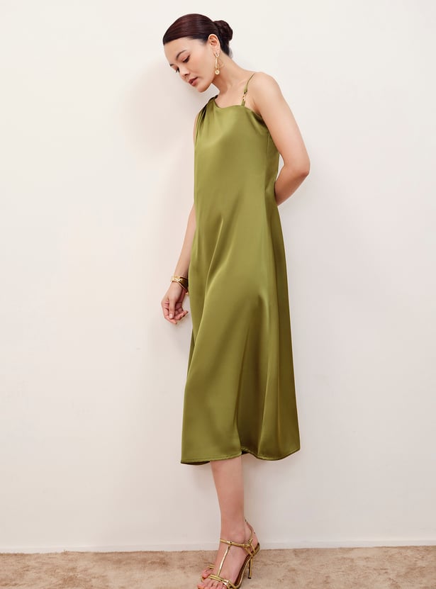 AND One-Shoulder Midi Dress