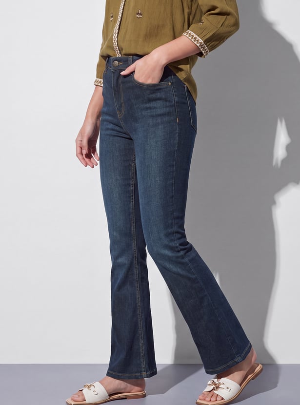 FAME FOREVER Solid Bootcut Jeans