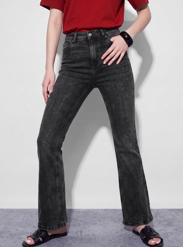FAME FOREVER Solid Bootcut Jeans
