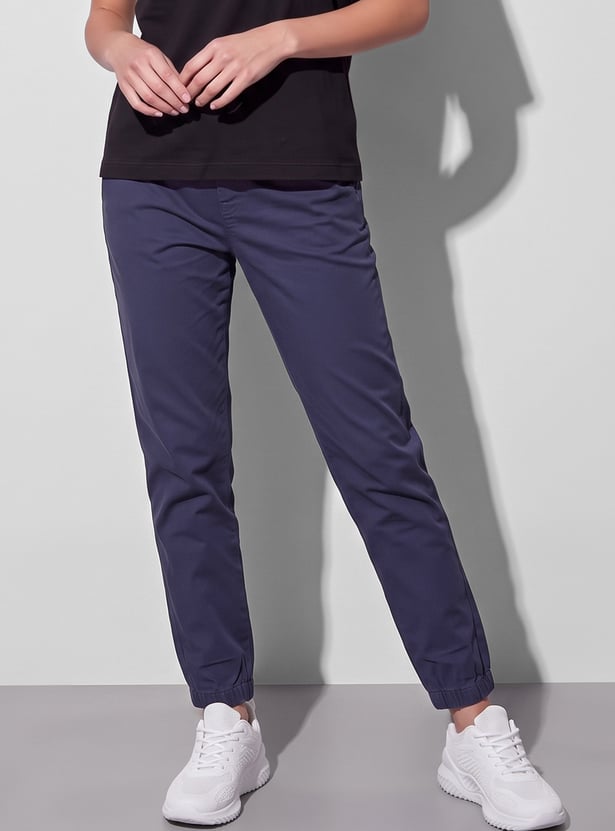 FAME FOREVER Drawstring Solid Joggers