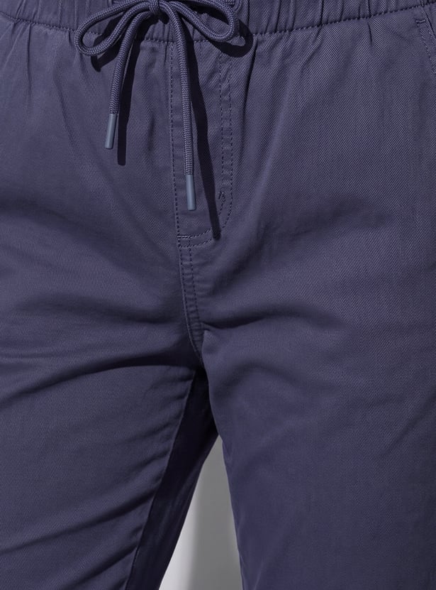 FAME FOREVER Drawstring Solid Joggers
