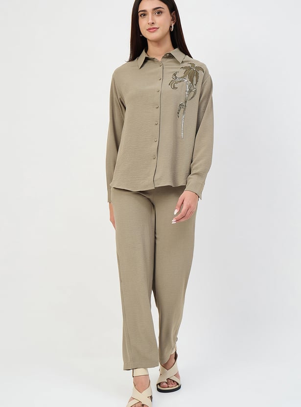 MADAME Embroidered Co-Ord Set