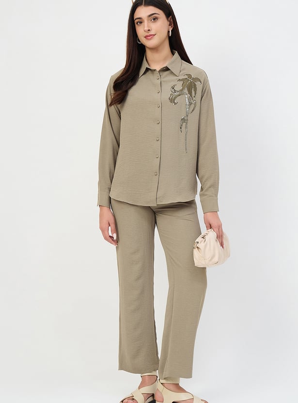 MADAME Embroidered Co-Ord Set