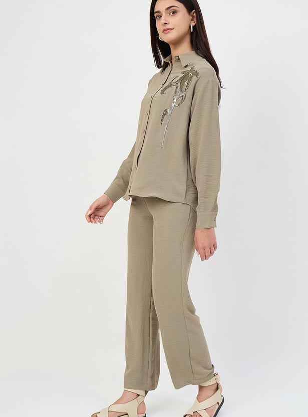 MADAME Embroidered Co-Ord Set