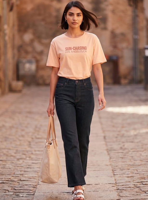 FAME FOREVER Solid Straight Fit Jeans