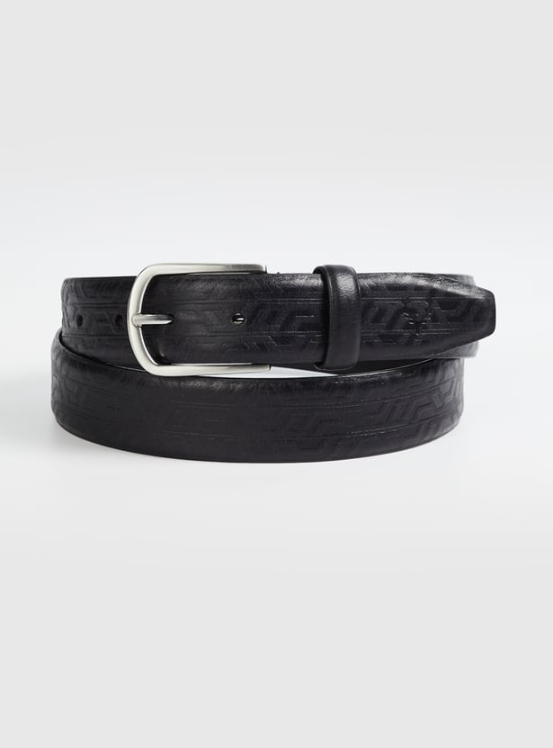 ALLEN SOLLY Embossed Leather Belt
