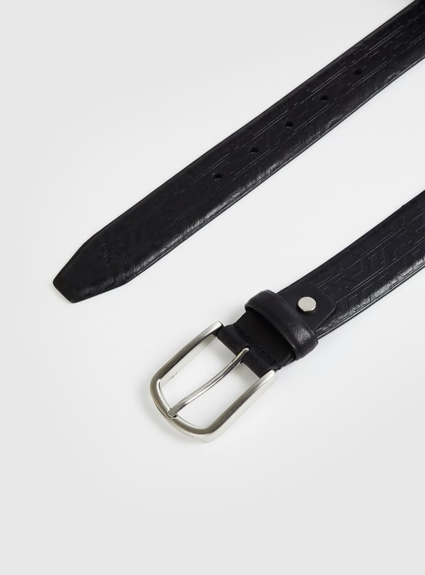 ALLEN SOLLY Embossed Leather Belt