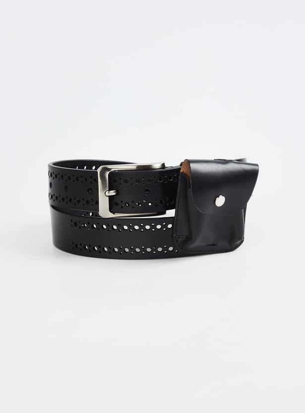 ALLEN SOLLY Perforated Leather Belt