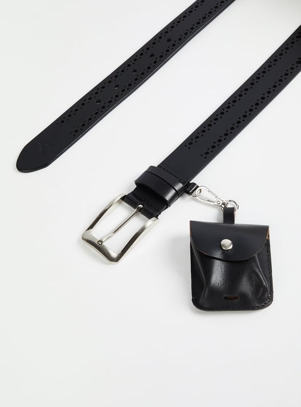 ALLEN SOLLY Perforated Leather Belt