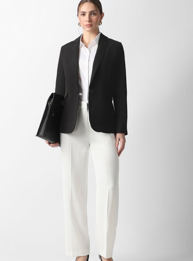 VAN HEUSEN Solid Regular Fit Blazer