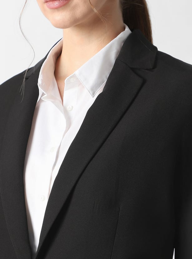 VAN HEUSEN Solid Regular Fit Blazer