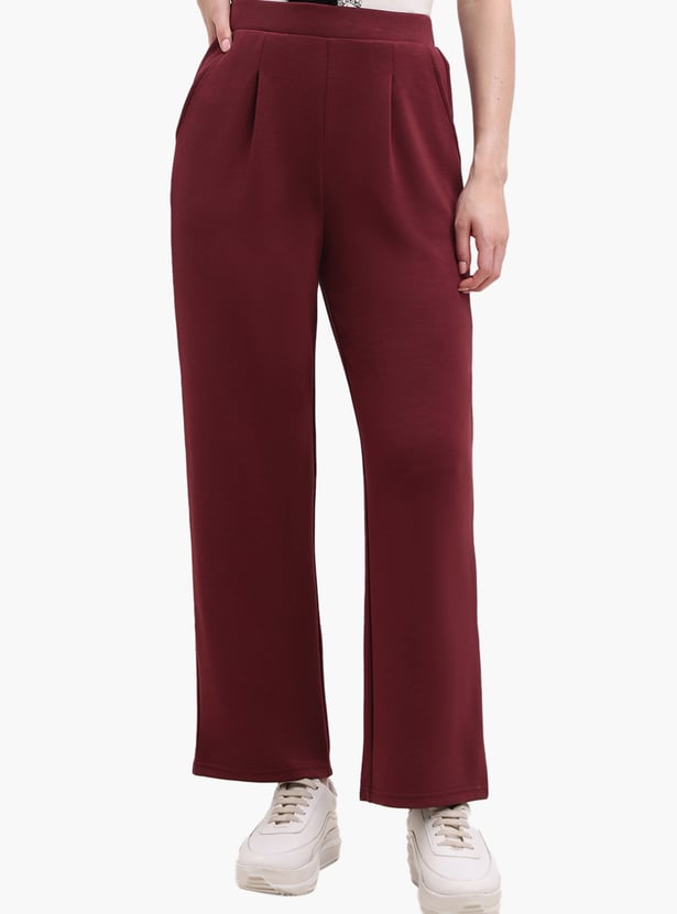 VERO MODA Solid Pleated Trousers
