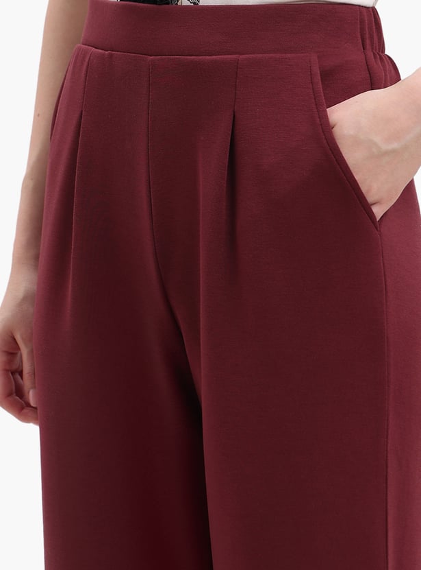 VERO MODA Solid Pleated Trousers