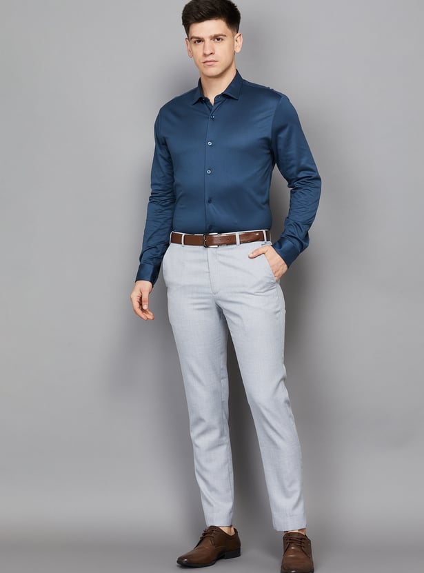 LOUIS PHILIPPE Solid Slim Fit Formal Shirt