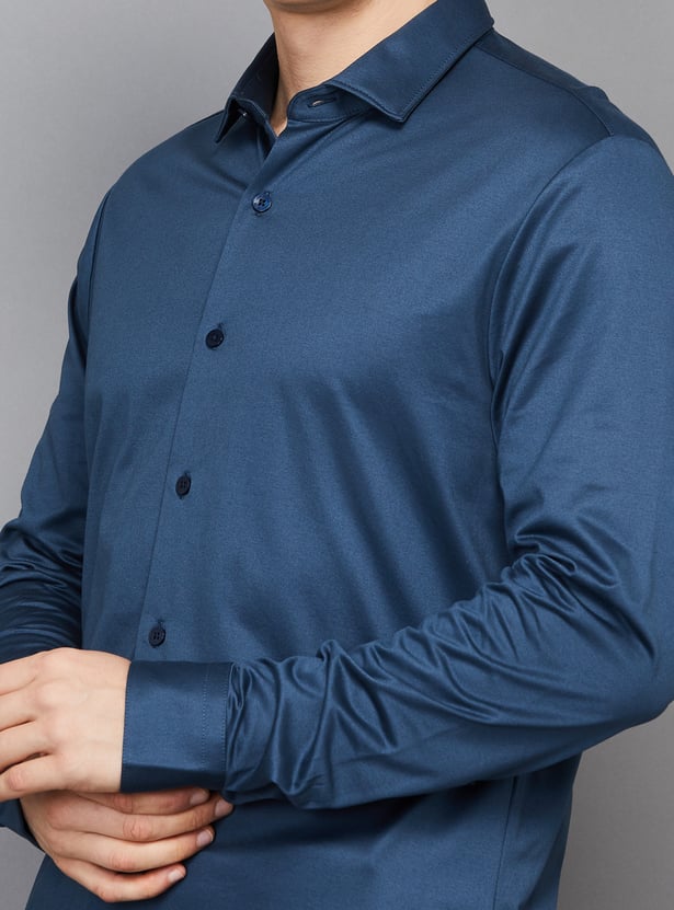 LOUIS PHILIPPE Solid Slim Fit Formal Shirt