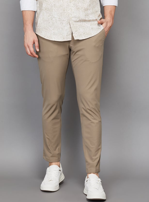LP SPORT Solid Tapered Trousers