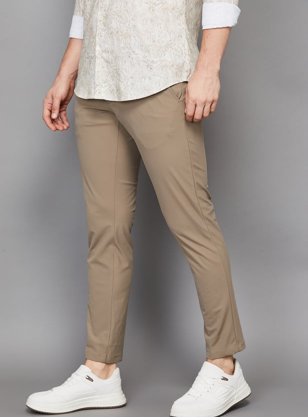 LP SPORT Solid Tapered Trousers