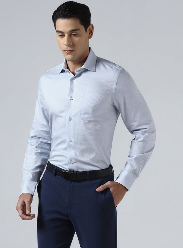 BLACKBERRYS Textured Slim Fit Formal Shirt