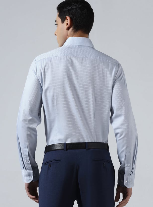 BLACKBERRYS Textured Slim Fit Formal Shirt