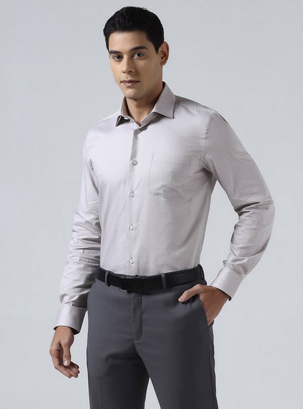 BLACKBERRYS Textured Slim Fit Formal Shirt
