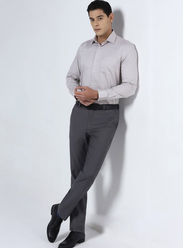BLACKBERRYS Textured Slim Fit Formal Shirt