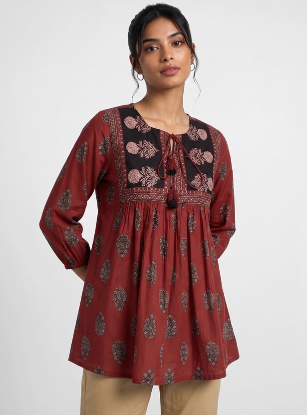 MELANGE Ethnic Motif Top