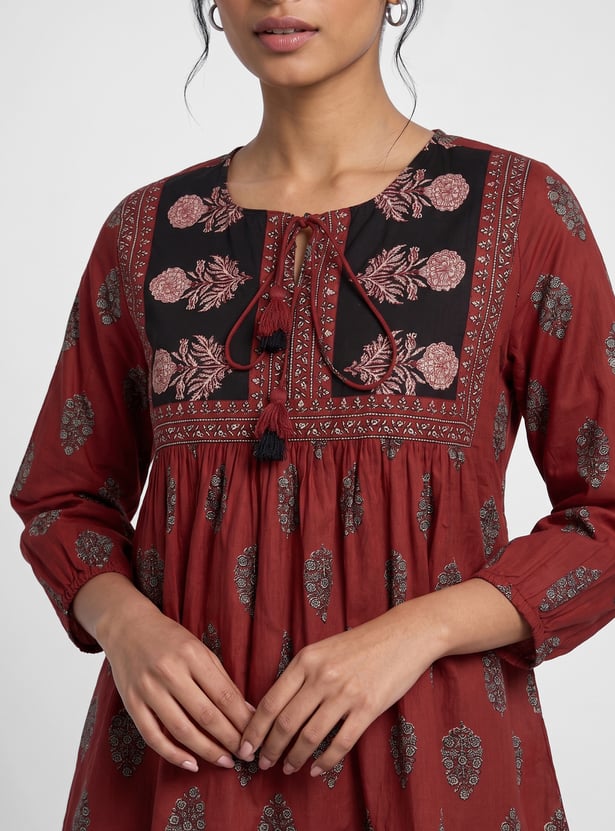 MELANGE Ethnic Motif Top