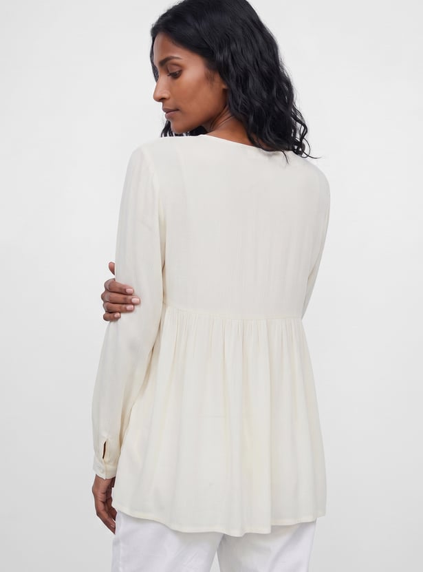 MELANGE Embroidered Top