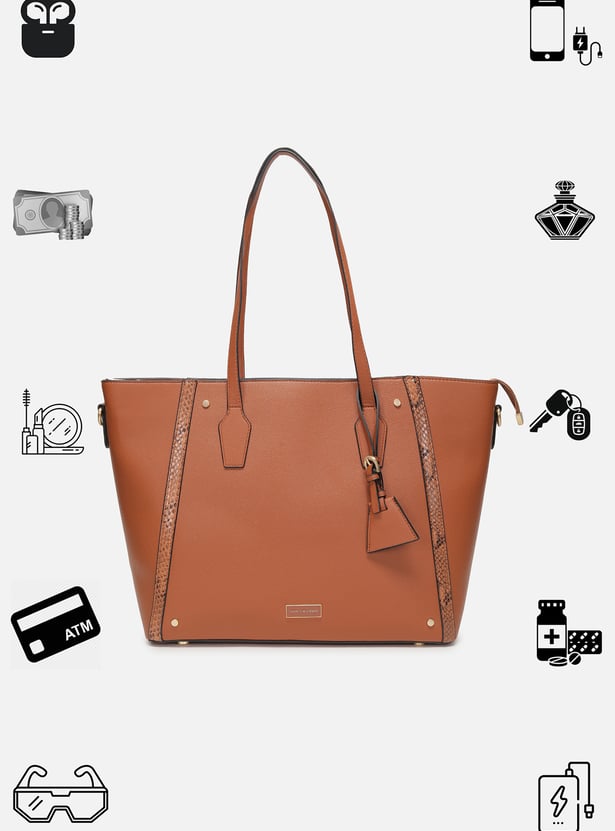 VAN HEUSEN Textured Shoulder Bag with Pouch