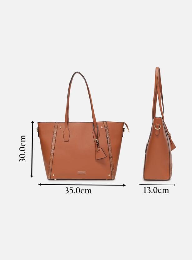 VAN HEUSEN Textured Shoulder Bag with Pouch